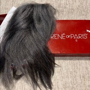 Rene of Paris silver grey black 18 inch wig in box